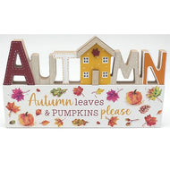 Autumn Leaves Standing Plaque - KELLY'S SMELLIES