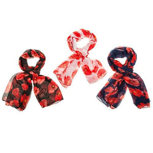 Poppy Print Scarf - KELLY'S SMELLIES