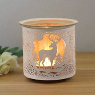 Stag tealight wax melt burner candle holder 3-in-1 multi-use wildlife