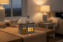 Load image into Gallery viewer, The Chippy glowing with tealight - lifestyle shot
