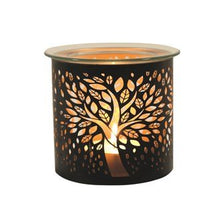 Load image into Gallery viewer, Tree Of Life Black Wax Melt Burner &amp; Candle Holder - KELLY&#39;S SMELLIES
