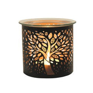 Tree Of Life Black Wax Melt Burner & Candle Holder - KELLY'S SMELLIES